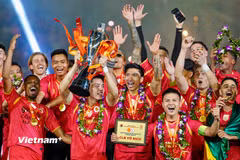 Công an Hà Nội sẽ khởi đầu chiến dịch bảo vệ ngôi vương V-League với màn tiếp đón Hồng Lĩnh Hà Tĩnh ở vòng 1. (Ảnh: Việt Anh/Vietnam+)