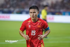 Tiền vệ đội trưởng Quang Hải dính chấn thương và phải nói lời chia tay với FIFA ASEAN Cup 2026. (Ảnh: Việt Anh/Vietnam+)