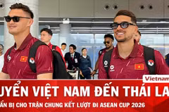 Tuyển Việt Nam đặt chân đến Thái Lan, sẵn sàng chinh phục 'pháo đài' Rajamangala
