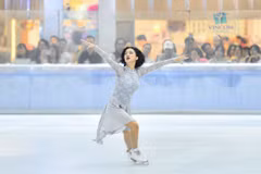 Vận động viên Trần Khánh Linh (nghệ danh Chiêu Linh) tranh tài tại nội dung khiêu vũ trên băng Solo Ice Dance. (Ảnh: BTC)