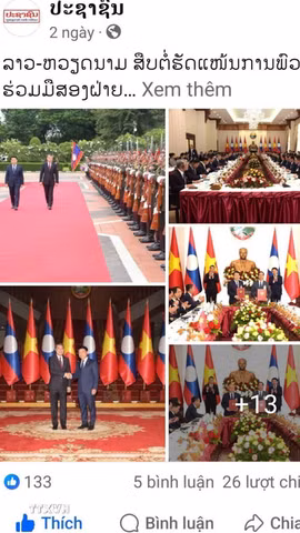 Bài đăng trên trang Facebook chính thức của báo Pasaxon. (Ảnh: TTXVN phát)