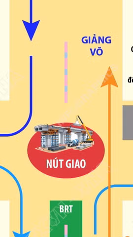 Hà Nội điều chỉnh giao thông nút Láng Hạ-Giảng Võ-La Thành để thi công cầu vượt