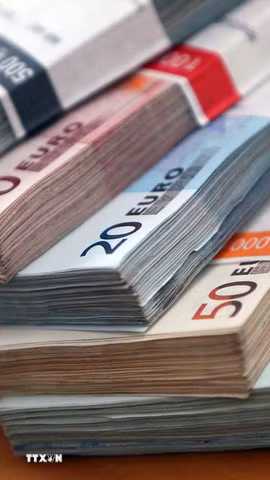 Đồng euro. (Ảnh: AFP/TTXVN)
