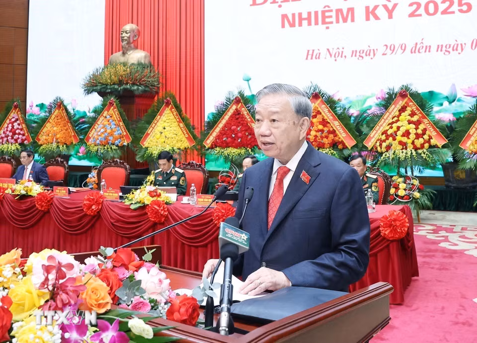 Tổng Bí thư Tô Lâm phát biểu chỉ đạo. (Ảnh: Thống Nhất/TTXVN)
