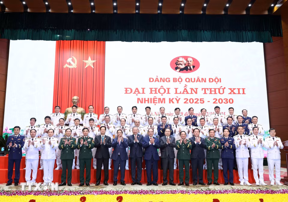 Tổng Bí thư Tô Lâm và các đại biểu. (Ảnh: Thống Nhất/TTXVN)