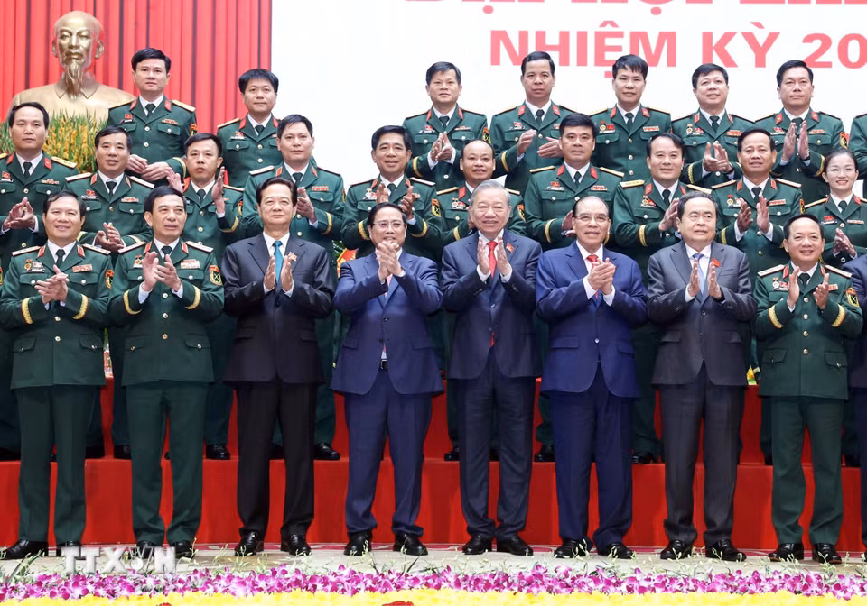 Tổng Bí thư Tô Lâm và các đại biểu. (Ảnh: Thống Nhất/TTXVN)