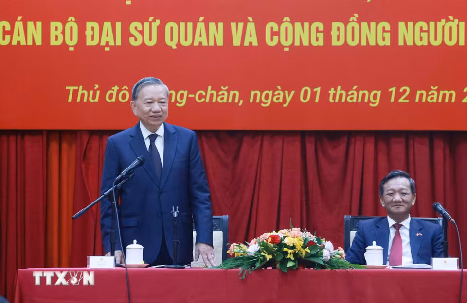 Tổng Bí thư Tô Lâm phát biểu. (Ảnh: Thống Nhất/TTXVN)