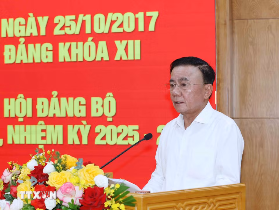 Đồng chí Trần Cẩm Tú phát biểu chỉ đạo. (Ảnh: Phương Hoa/TTXVN)