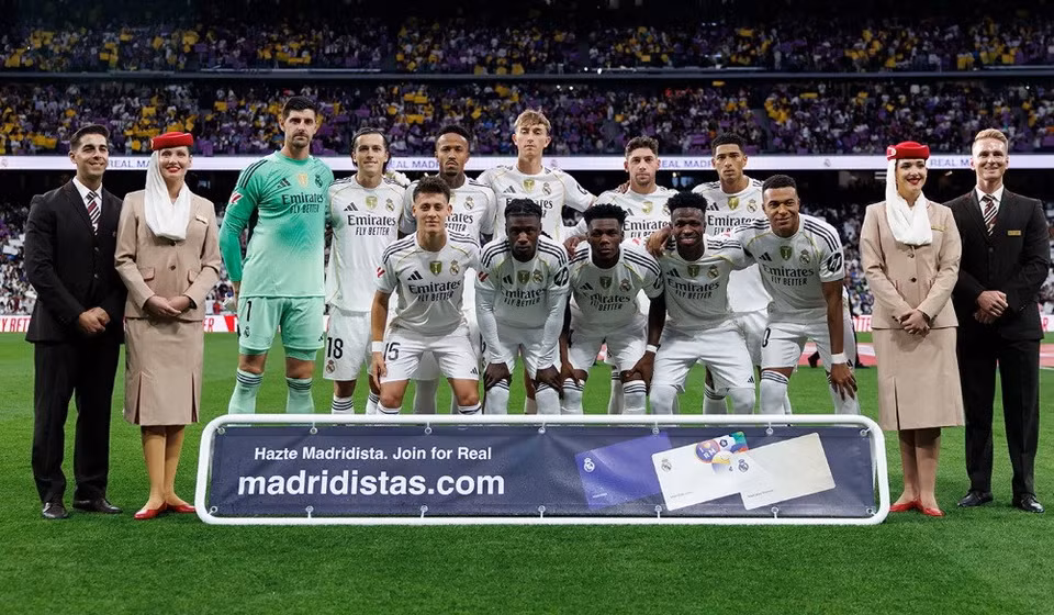 Đội hình ra sân của Real Madrid trong trận Siêu kinh điển. (Nguồn: Real Mdrid)