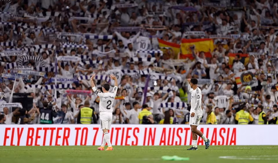 Niềm vui của Real Madrid sau khi trận đấu khép lại. (Nguồn: Real Madrid)