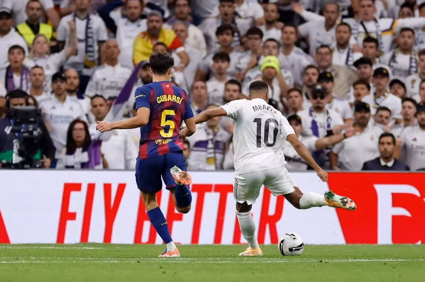 Real Madrid phá vỡ thế cân bằng với bàn mở tỷ số của Kylian Mbappe. (Nguồn: Real Mdrid)