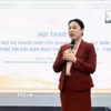 Bà Hồ Thị Quyên, Phó Giám đốc ITPC phát biểu tại hội thảo. (Ảnh: Xuân Anh/TTXVN)