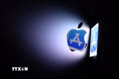 Biểu tượng App store của Apple. (Ảnh: AFP/TTXVN)