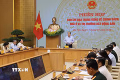 Phó Thủ tướng Thường trực Phạm Gia Túc chủ trì họp Ban Chỉ đạo Trung ương về chính sách nhà ở và thị trường bất động sản. (Ảnh: Lâm Khánh/TTXVN)