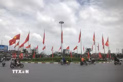 Khu vực ngã 6 Lê Lợi, thành phố Hải Phòng. (Ảnh: Tiến Vĩnh/TTXVN)