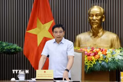 Phó Thủ tướng Nguyễn Văn Thắng phát biểu tại cuộc họp. (Ảnh: TTXVN phát)