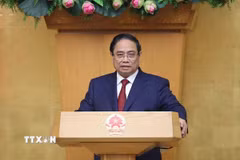 Thủ tướng Phạm Minh Chính chủ trì Phiên họp Chính phủ thường kỳ tháng 3 năm 2026 và Hội nghị Chính phủ trực tuyến với địa phương. (Ảnh: Dương Giang/TTXVN)