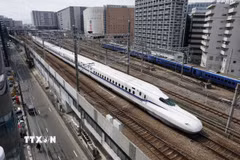 Tàu cao tốc Shinkansen của Nhật Bản. (Ảnh: Kyodo/TTXVN)