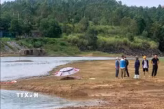 Địa điểm xảy ra vụ đuối nước thương tâm khiến 3 nữ sinh bị đuối nước và tử vong. (Ảnh: TTXVN phát)
