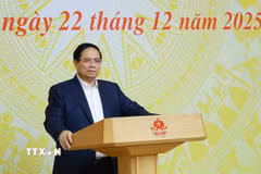 Thủ tướng Phạm Minh Chính, Chủ tịch Hội đồng Thi đua-Khen thưởng Trung ương kết luận Phiên họp lần thứ 16. (Ảnh: Dương Giang/TTXVN)