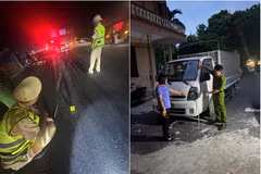 Hiện trường vụ tai nạn và phương tiện được xác định có liên quan. (Ảnh: Cơ quan Cảnh sát Điều tra Công an tỉnh Hưng Yên)