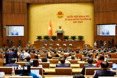 Quang cảnh bế mạc kỳ họp. (Ảnh: Doãn Tấn/TTXVN)