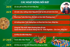 Nhiều hoạt động văn hóa đặc sắc tại Lễ hội Côn Sơn-Kiếp Bạc mùa Thu năm 2026