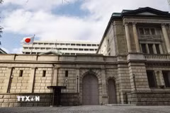 Trụ sở Ngân hàng trung ương Nhật Bản (BOJ) ở Tokyo. (Ảnh: Kyodo/TTXVN)