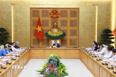 Thủ tướng Phạm Minh Chính, Chủ tịch Hội đồng Thi đua-Khen thưởng Trung ương, chủ trì phiên họp lần thứ 14 của Hội đồng. (Ảnh: Dương Giang/TTXVN)