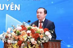 Thứ trưởng Thường trực Bộ Khoa học và Công nghệ Vũ Hải Quân phát biểu tại buổi lễ. (Ảnh: Thu Hằng/TTXVN)