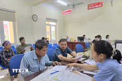 Bên cạnh những thuận lợi, nhiều người cao tuổi gặp khó khăn khi thực hiện các dịch vụ công trực tuyến, cần cán bộ hỗ trợ. (Ảnh: Thanh Vân/TTXVN)