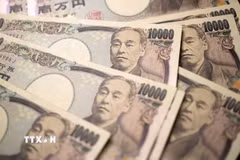 Đồng tiền mệnh giá 10.000 yen của Nhật Bản. (Ảnh: THX/TTXVN)