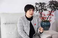 Giáo sư Phan Kim Nga, nghiên cứu viên cao cấp của Viện Nghiên cứu chủ nghĩa Marx thuộc Viện Khoa học xã hội Trung Quốc. (Ảnh: Quang Hưng/TTXVN)