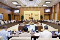 Quang cảnh Phiên họp thứ 5 Ủy ban Thường vụ Quốc hội. (Ảnh: Doãn Tấn/TTXVN)