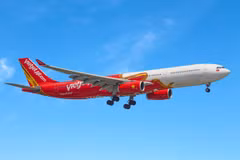 Máy bay của Hãng hàng không Vietjet Air. (Ảnh: PV/Vietnam+)