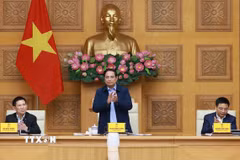 Thủ tướng Phạm Minh Chính chủ trì Phiên họp lần thứ 2 của Ban Chỉ đạo. (Ảnh: Dương Giang/TTXVN)