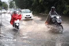 Cảnh báo nhiều khu vực có mưa lớn trong ngày 11/7. (Ảnh: Thành Phương/TTXVN)