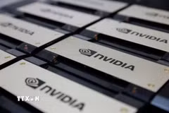 Siêu máy tính của Tập đoàn Nvidia. (Ảnh: Reuters/TTXVN)