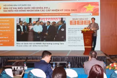 Quang cảnh buổi tập huấn tuyên truyền. (Ảnh: Trọng Đức/TTXVN)