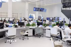 Hoạt động nghiên cứu trí tuệ nhân tạo tại Trung Quốc. (Ảnh: Công Tuyên/TTXVN)