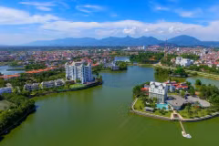 Khu vực Bắc Đầm Vạc, thành phố Vĩnh Yên (cũ), tỉnh Phú Thọ. (Ảnh: Sông Hồng Thủ Đô)