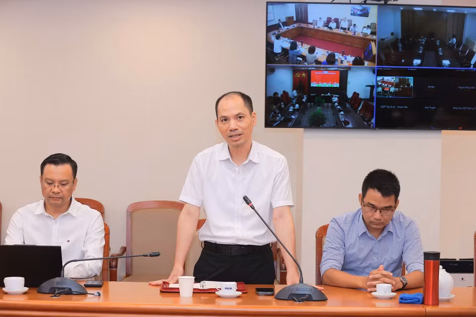 Trưởng ban Biên tập Tin Trong nước Trần Ngọc Tú phát biểu. (Ảnh: Minh Quyết/TTXVN)