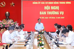 Hội nghị Ban Thường vụ Đảng ủy các cơ quan Đảng Trung ương. (Ảnh: Phương Hoa/TTXVN)