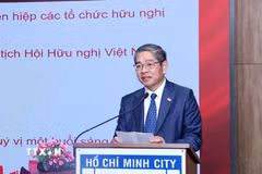 Ông Pang Te Cheng, Tổng Lãnh sự Singapore tại Thành phố Hồ Chí Minh, phát biểu tại buổi họp mặt. (Ảnh: Xuân Khu/TTXVN)