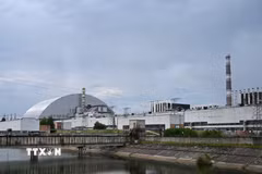 Nhà máy hạt nhân Chernobyl ở Pripyat, Ukraine. (Ảnh: AFP/TTXVN)