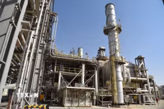 Cơ sở khai thác dầu của Tập đoàn dầu khí Aramco ở Dammam, Saudi Arabia. (Ảnh: THX/TTXVN)