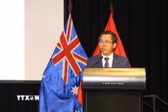 Đại sứ Việt Nam tại Australia Phạm Hùng Tâm. (Ảnh: Thanh Tú/TTXVN)