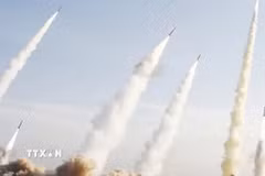 Lực lượng Vệ binh Cách mạng Hồi giáo Iran (IRGC) đã tấn công một căn cứ quân sự của Mỹ tại Jordan. (Ảnh: IRNA/TTXVN phát)