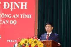 Chủ tịch Ủy ban Nhân dân tỉnh Hà Nam Trương Quốc Huy phát biểu tại buổi lễ. (Ảnh: Thanh Tuấn/TTXVN)
