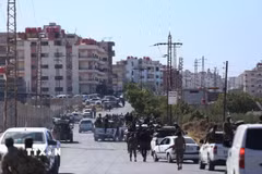 Lực lượng an ninh Syria tiến vào thành phố Sweida ở miền nam nước này. (Ảnh: THX/TTXVN)